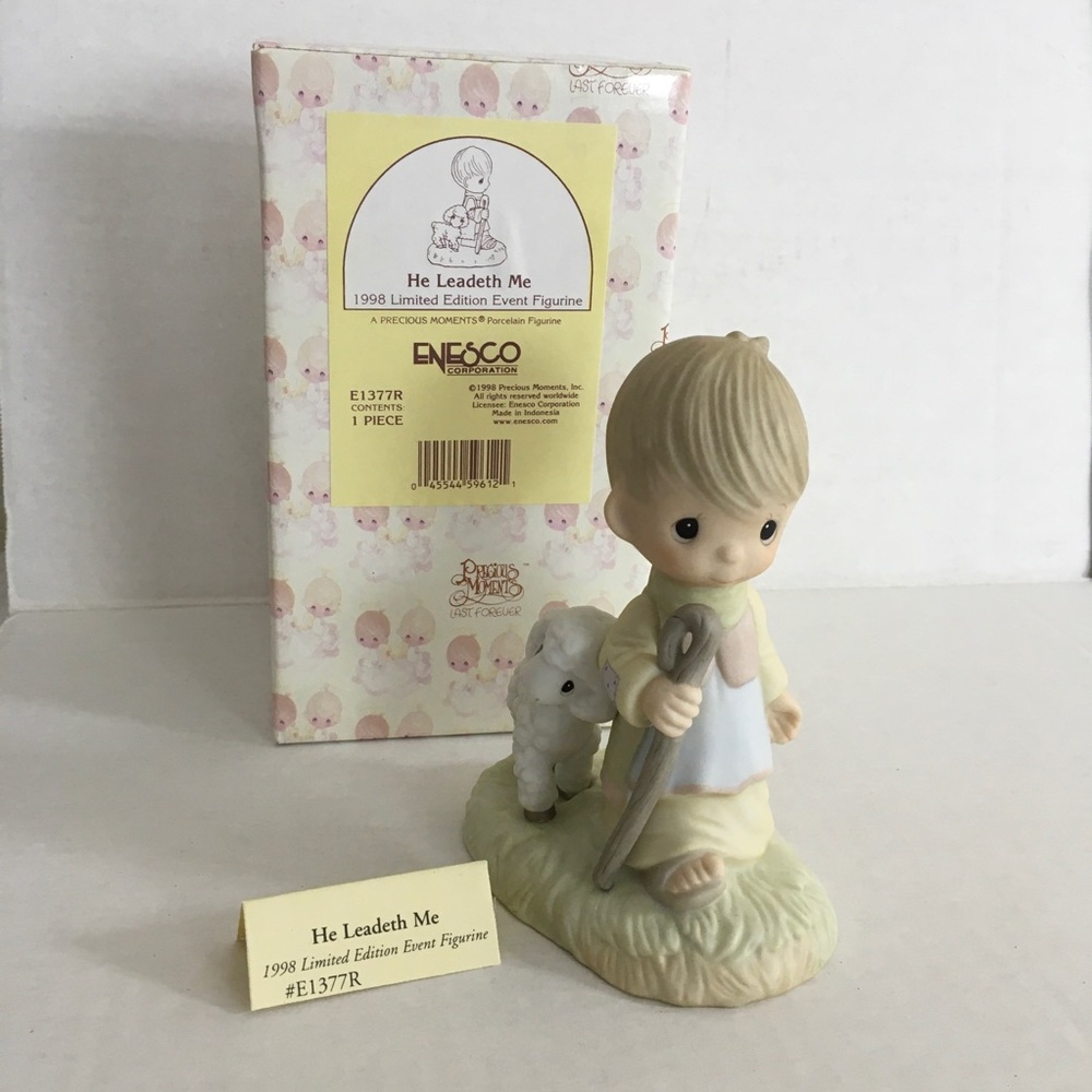 Precious Moments He Leadeth Me 1998 w/Box E1377R